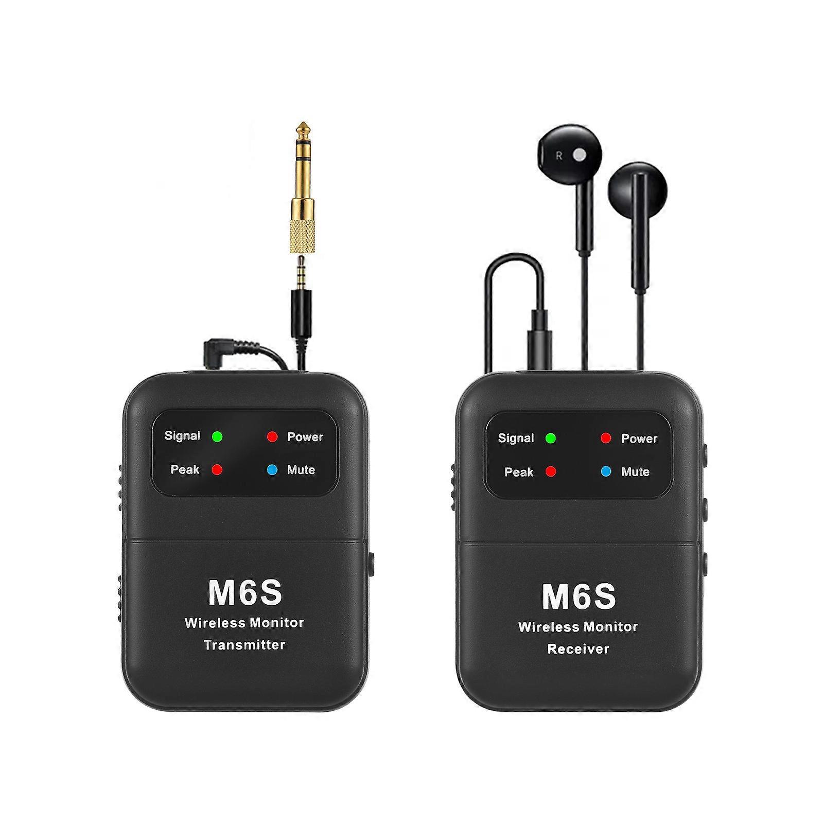 2.4GHz Wireless Earphone Monitor System: Rechargeable, Mono/Stereo Switch, Lossless Digital Sound, Low Latency for Studio, Band & Live