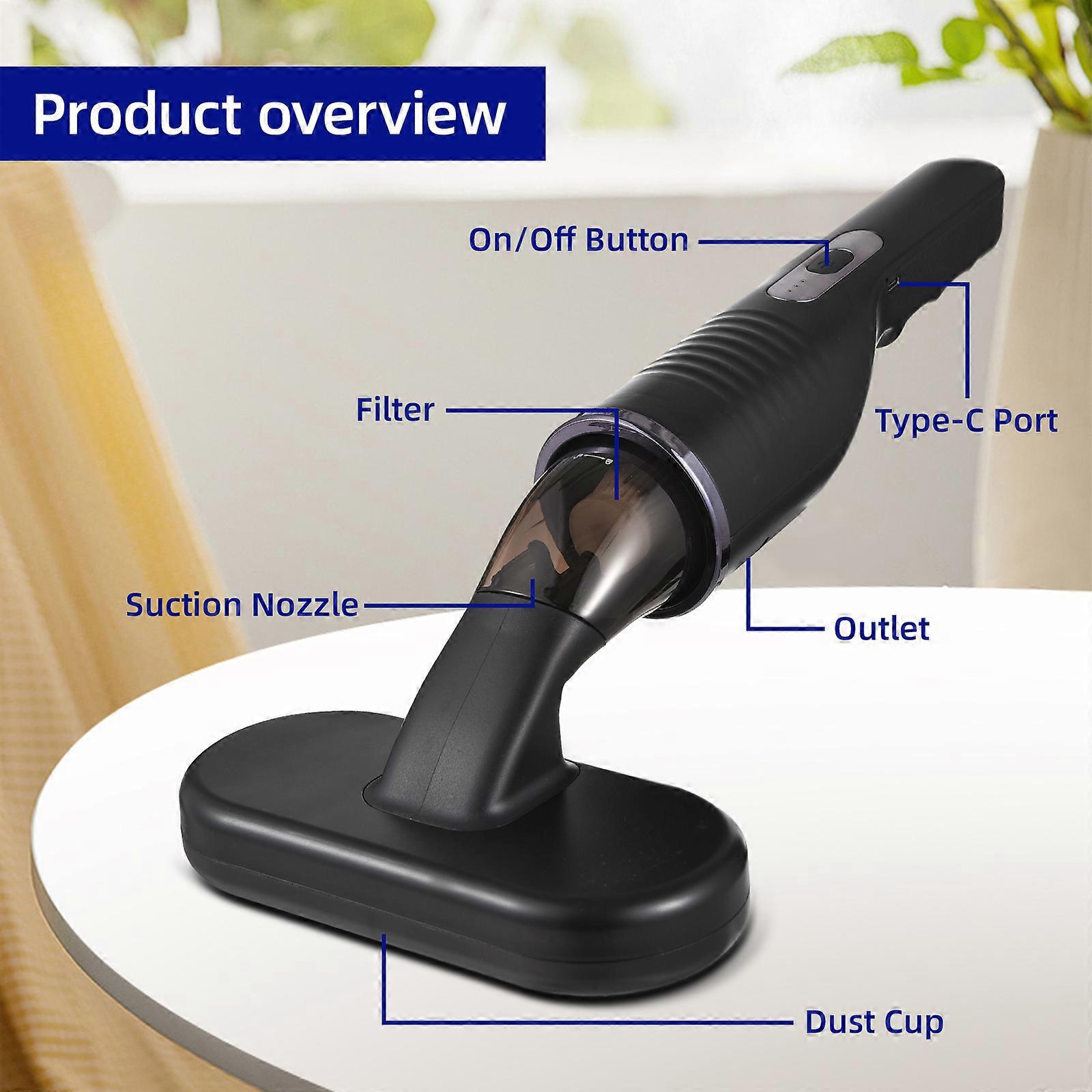 Handheld Vacuum Cleaner 6300Pa Powerful Suction Hand Vacuum Cordless Rechargeable with Filter Low Noise 120ml Dustcup 3 Gears Hand Held Vacuum for Ho