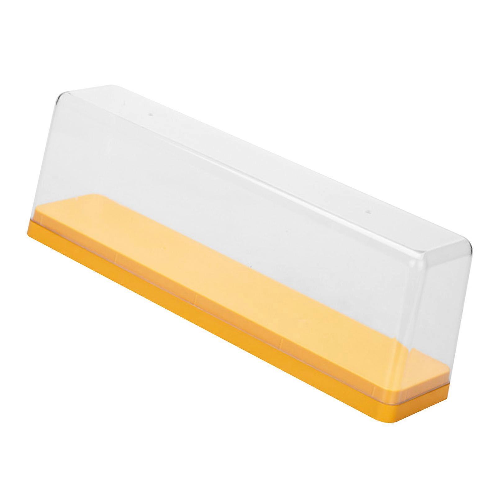 Action Figure Storage Box Dustproof Stackable Transparent Cartoon Figure Doll Display Case Yellow 