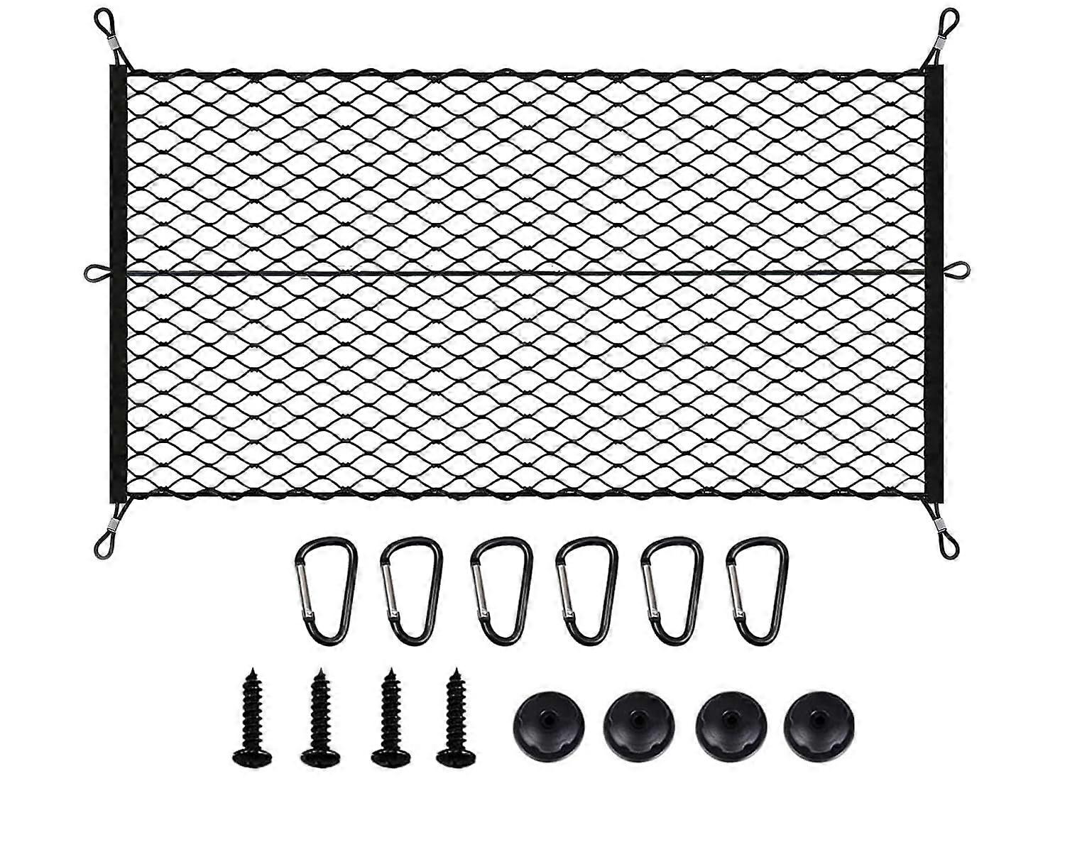 Goods Nets 41 x 30 Inch Cargo Net with Hooks, Small Mesh Luggage Net for Car Trunk Storage and Organization