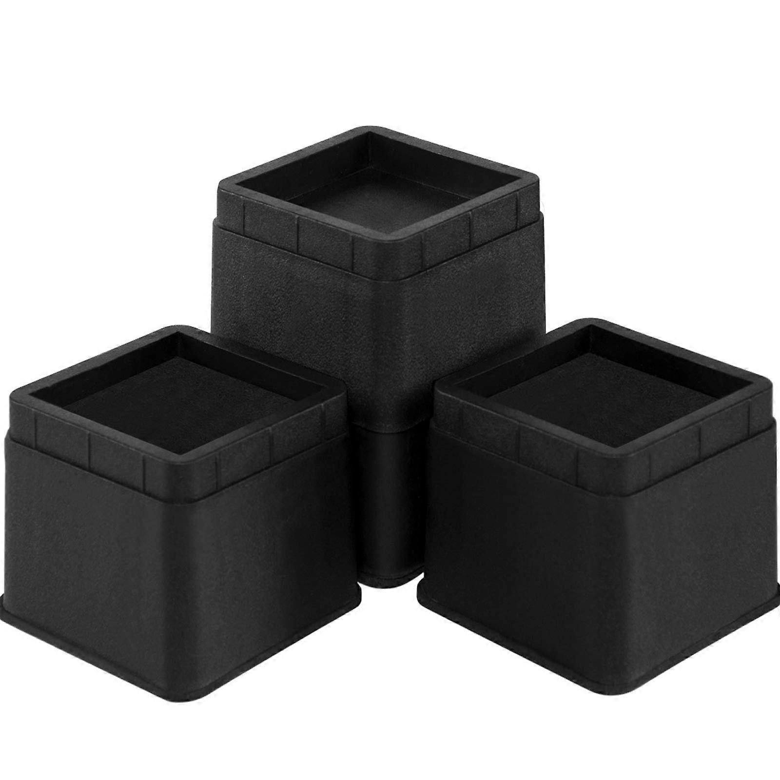 4 Pack Stackable Bed Risers for Sofa Lift Height 3 Inch