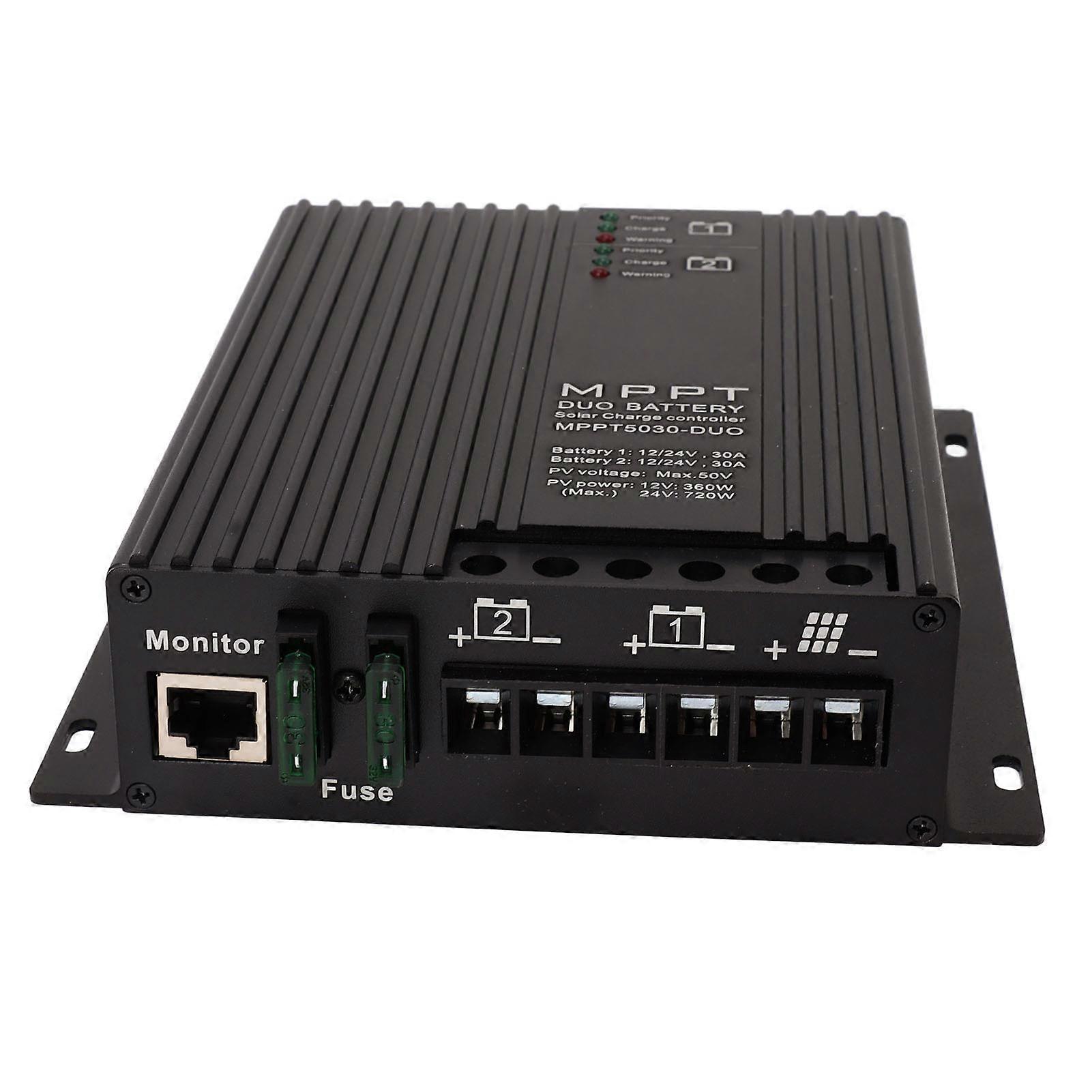 Solar Charge Controller Aluminum Alloy Intelligent Bluetooth Battery Charging Regulator