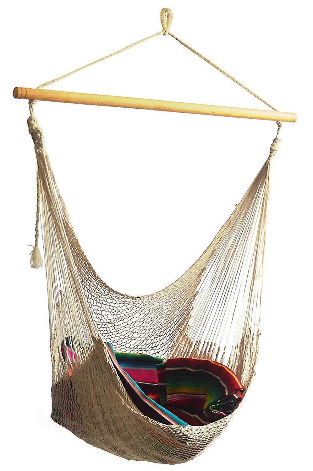Hammocks Rada - Deluxe Natural Fabric Hammock Chair with Supportive Cushion and Adjustable Design