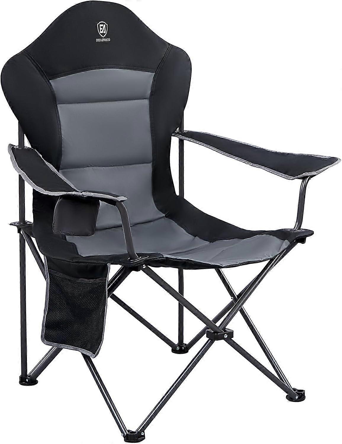 Ever Advanced Folding Camp Chair Outside High Back Fill Large Size Grass Chairs folding lightly Robust steel portable outdoor camp chair for adults