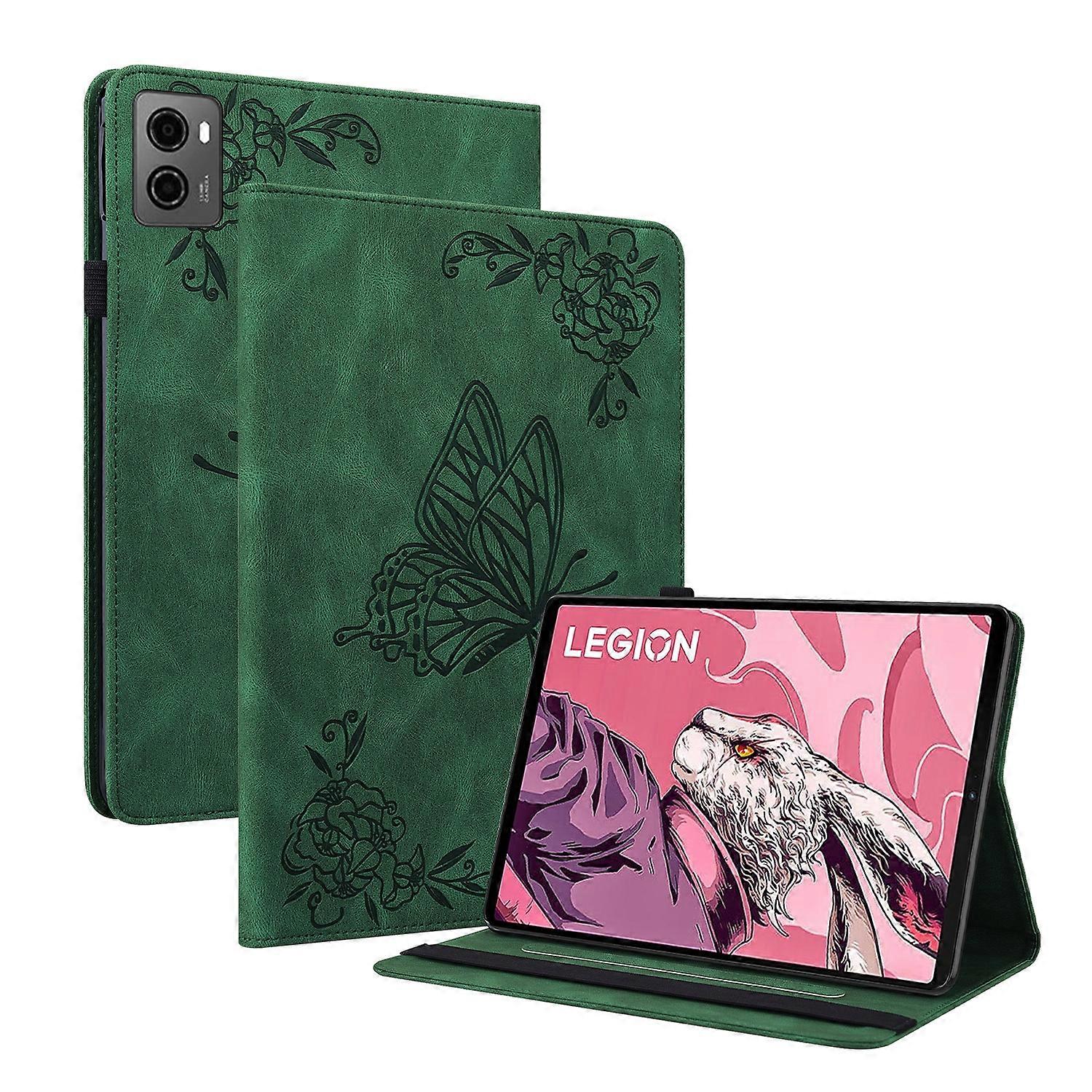 Butterfly Flower Embossed Leather Tablet Case