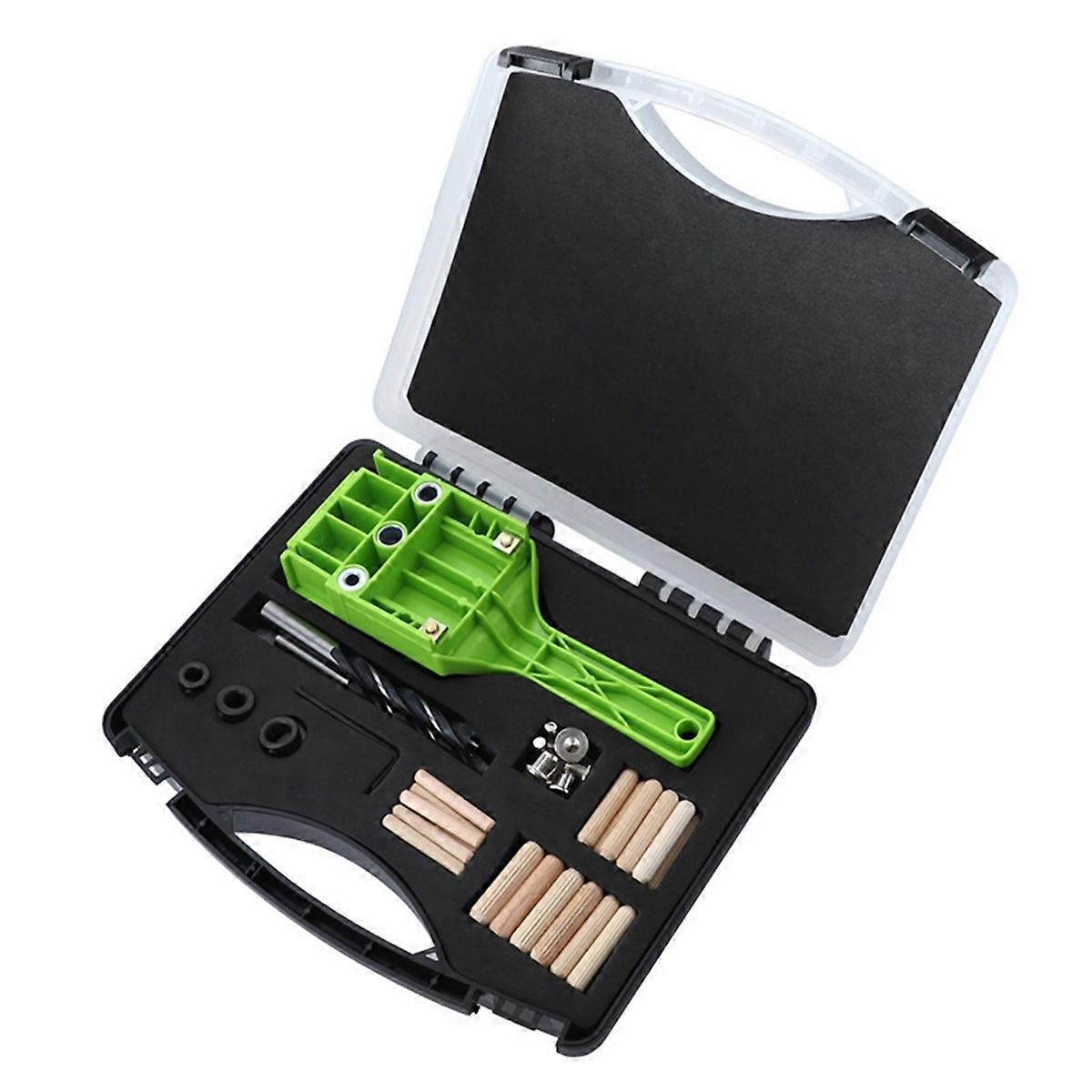 Woodworking Straight Hole Puncher Locator Handheld Wood Board Connection Hole Drilling Guide Locator Woodworking Tools