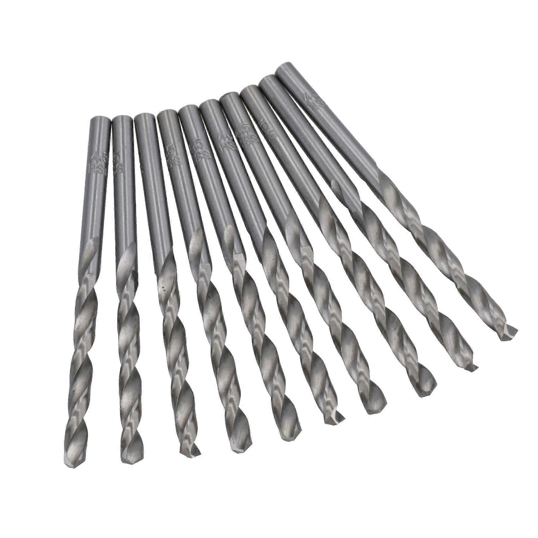 4.2mm HSSG Metric Drill Bits Set for Metal, Iron, Wood, Plastics - 10 Piece High-Speed Steel Bit Kit