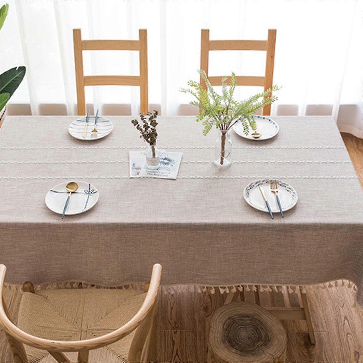 Rustic Tablecloth  Splashproof Tablecloths Burlap Table Cloths for Kitchen  Table Cloth for Rectangle Tables Grey Rectangle Table