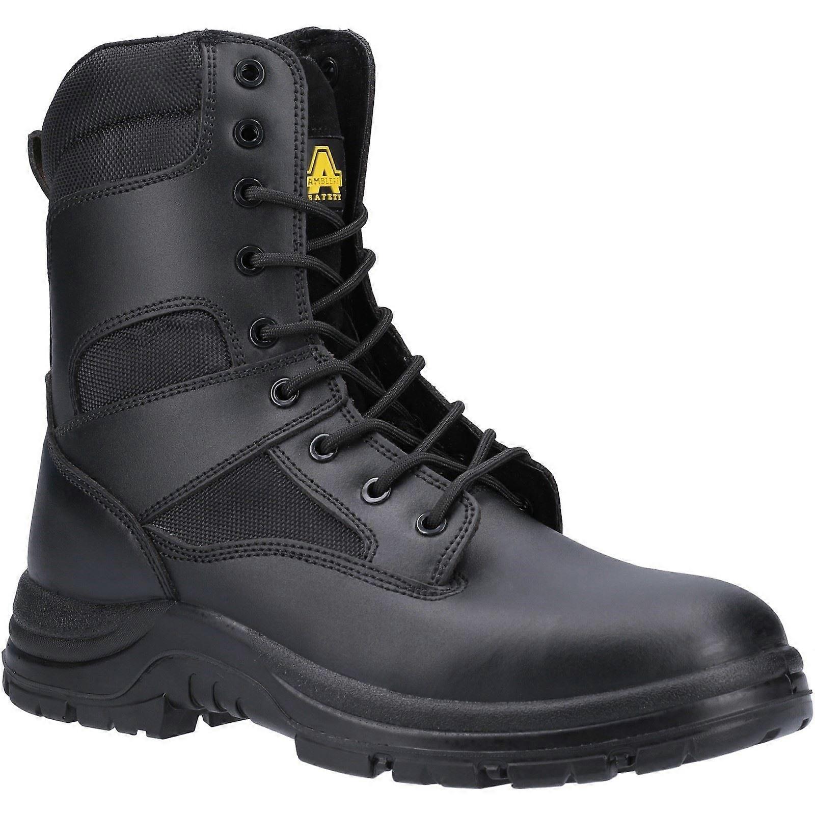 Amblers Safety FS009C 黑色男士皮革/纺织品安全靴