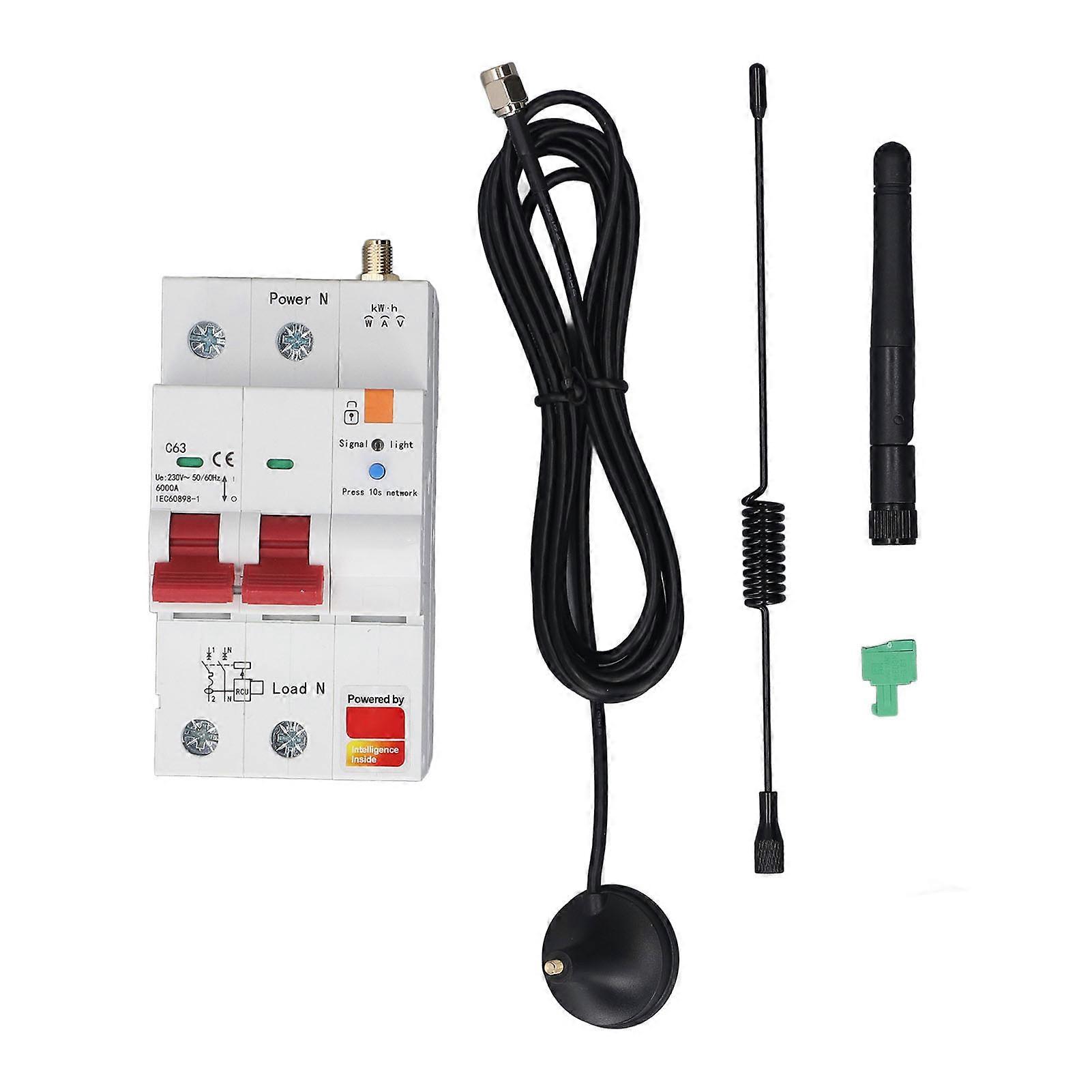 Metering Circuit Breaker Smart 2P 63A for Tuya APP Mobile Remote Control Supplies