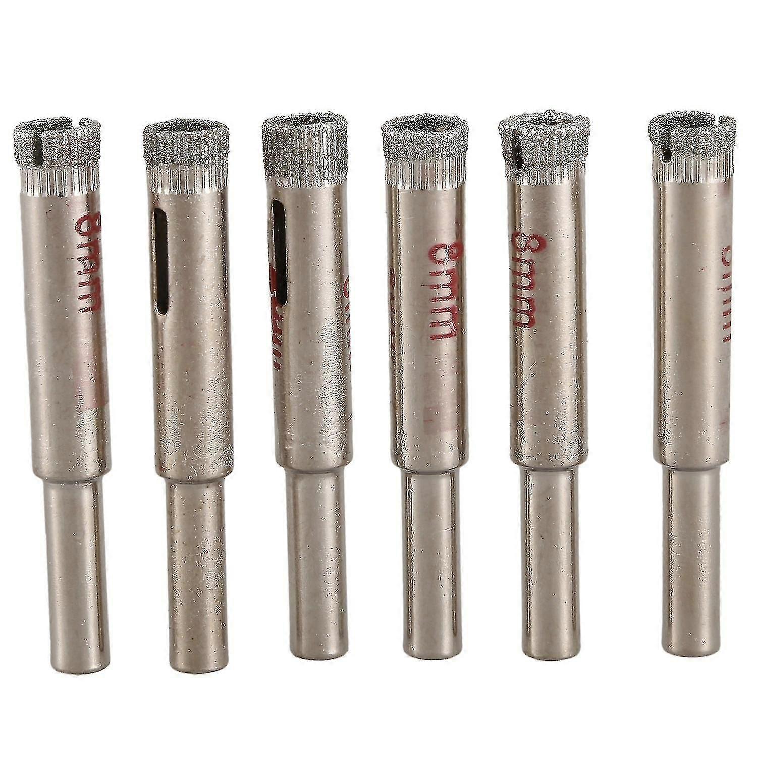 6 Pcs 8mm Diamond Core Drill Bits Ceramic Tile Glass