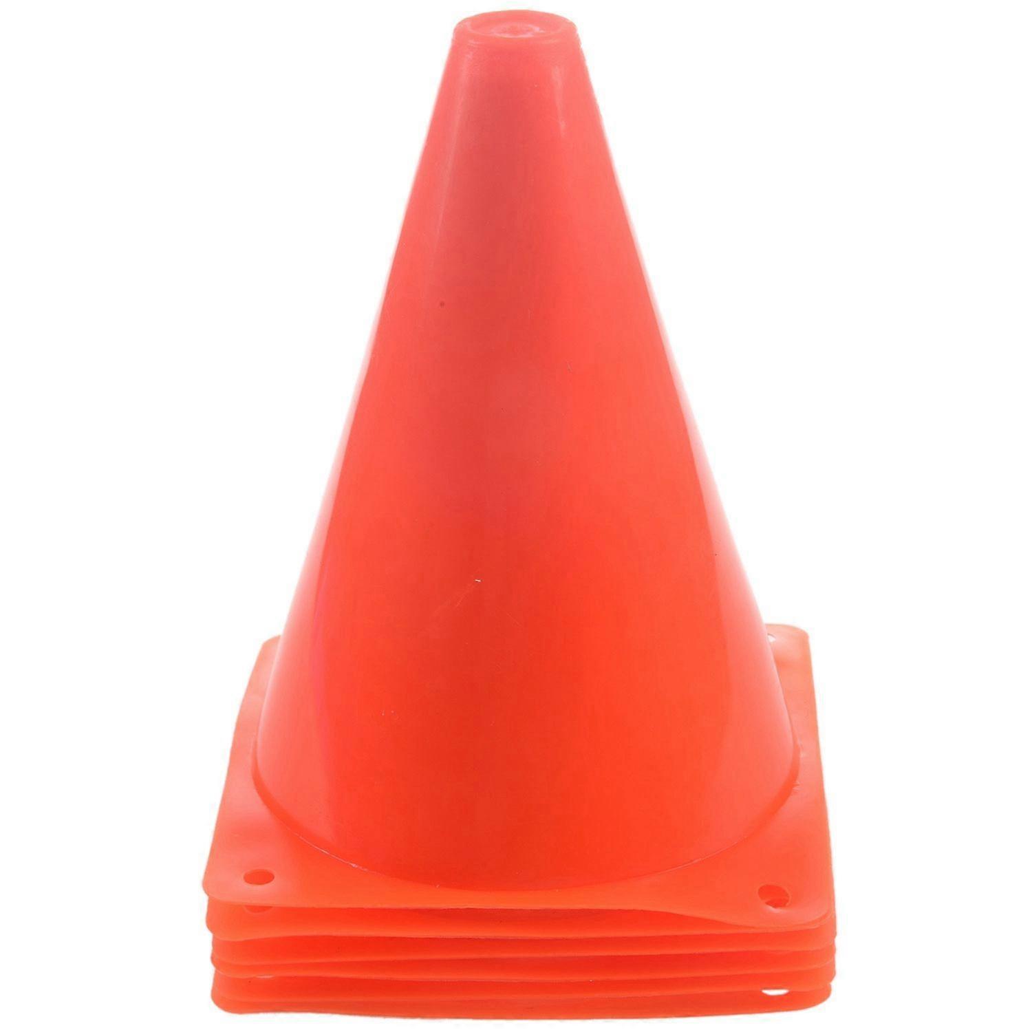 7 بوصة مخاريط مرورية بلاستيكية (6 عبوات) متعددة الأغراض مخروط التربية البدنية معدات التدريب الرياضي لذلك