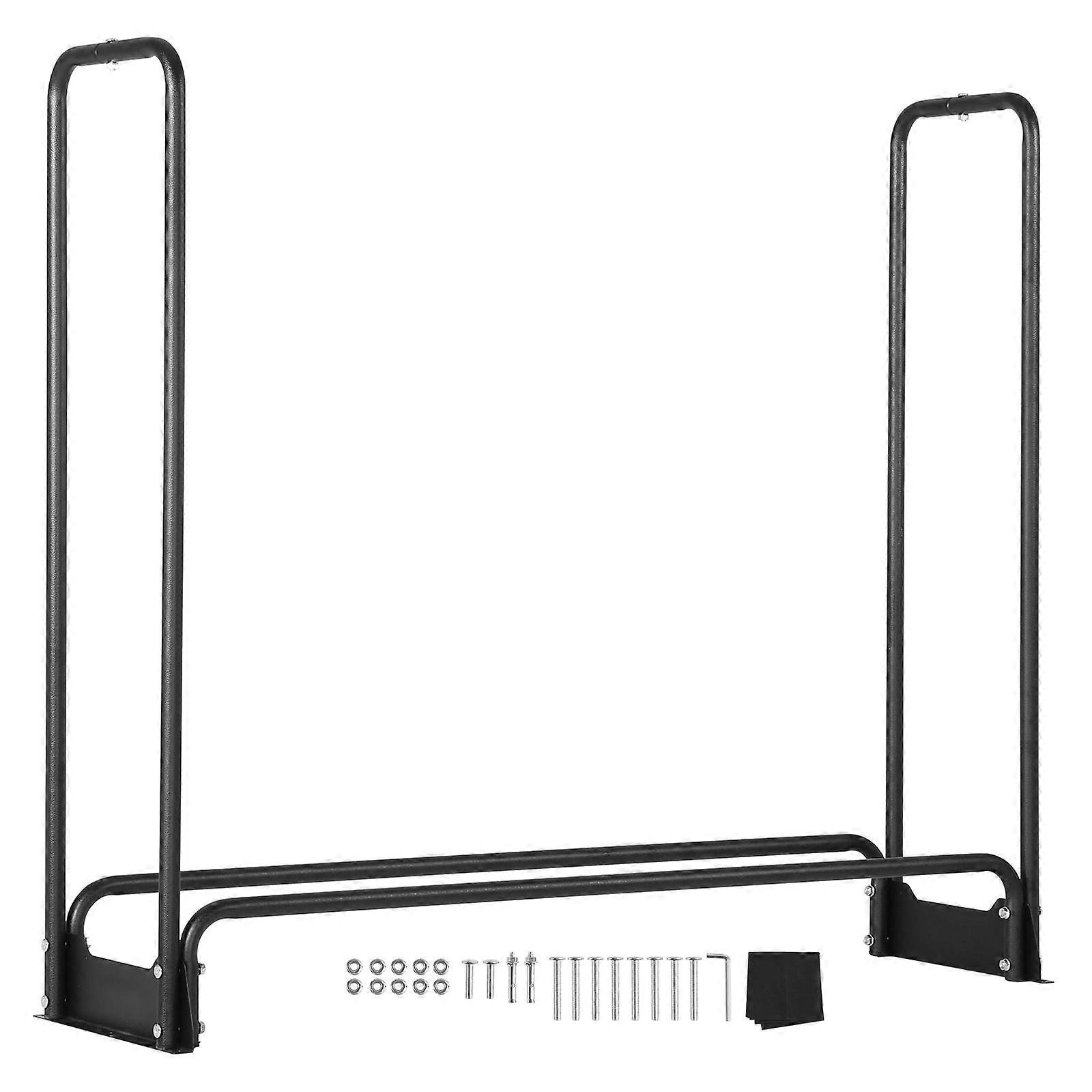 4.3FT υπαίθριο ράφι καυσόξυλων με κάλυψη, 52x14.2x46.1 μέσα για τζάκι, αίθριο, εσωτερικό / υπαίθριο ράφι αποθήκευσης κορμών για 1/4 καλώδιο καυσόξυλων