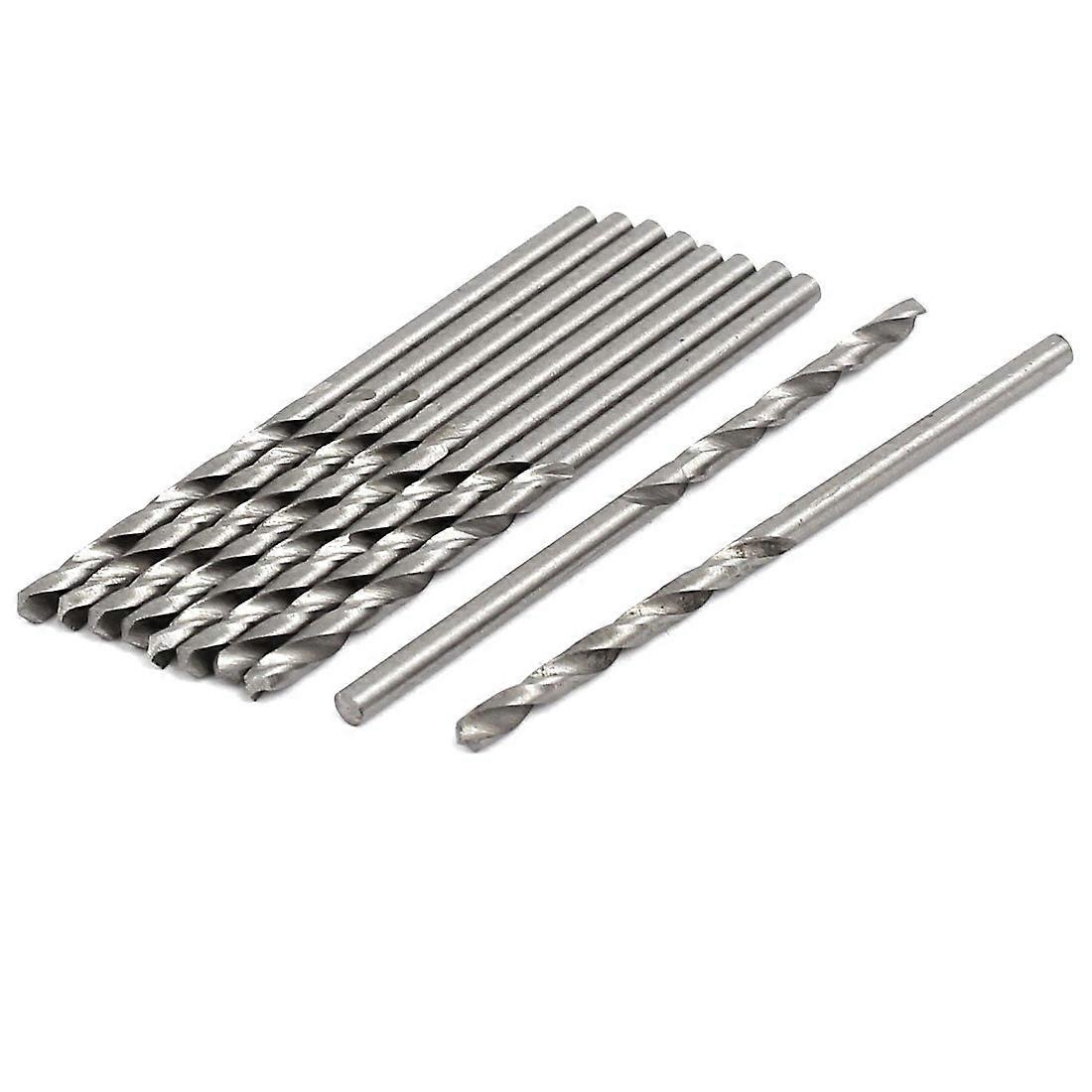 Drill Bits 2.5mm Diameter 55mm Length HSS Straight Twist Drill Bit 10 Pcs