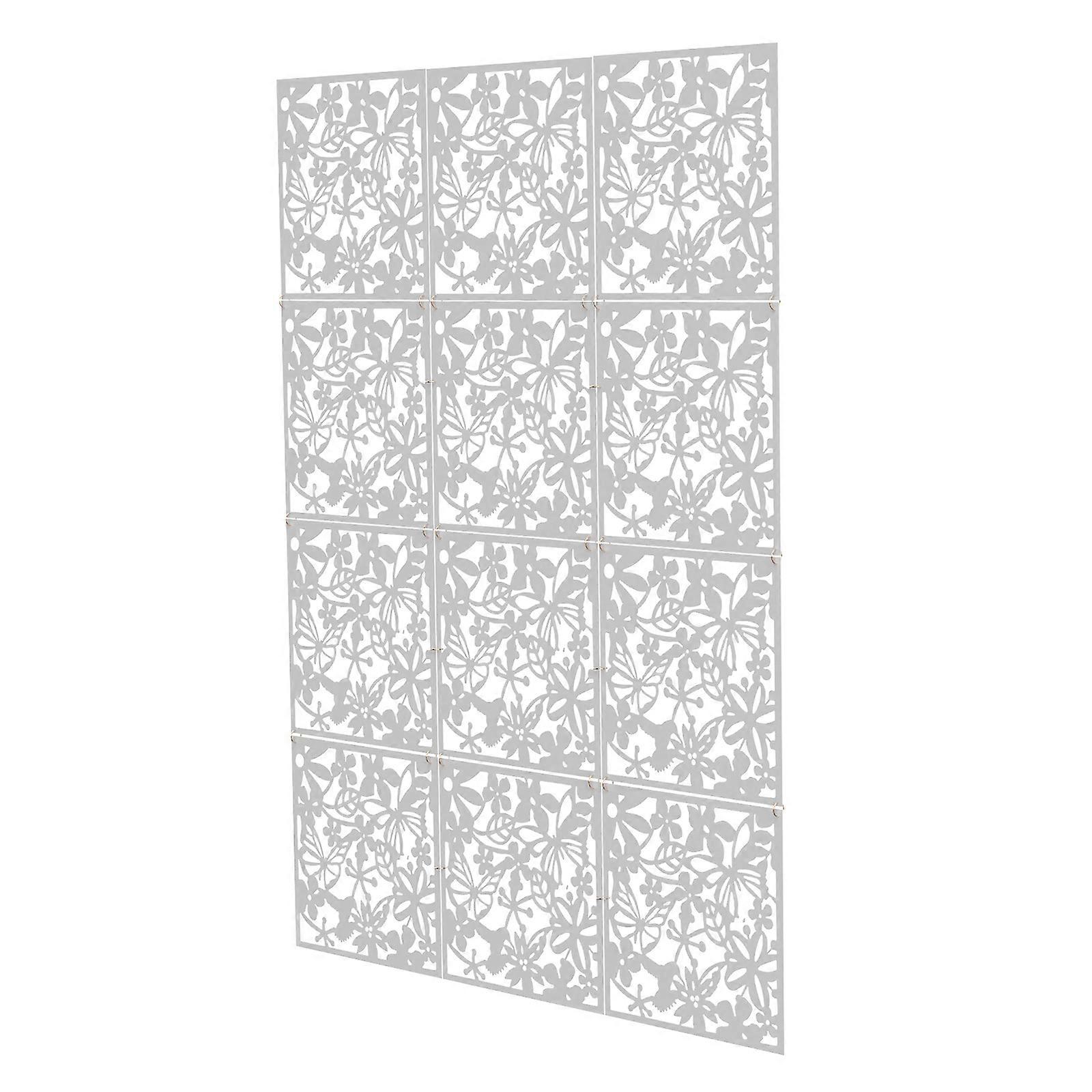 Ensemble de 12, 15,7 x 15,7 pouces, creux sculpté bricolage pliable décor mural multifonctionnel pour chambre et salon