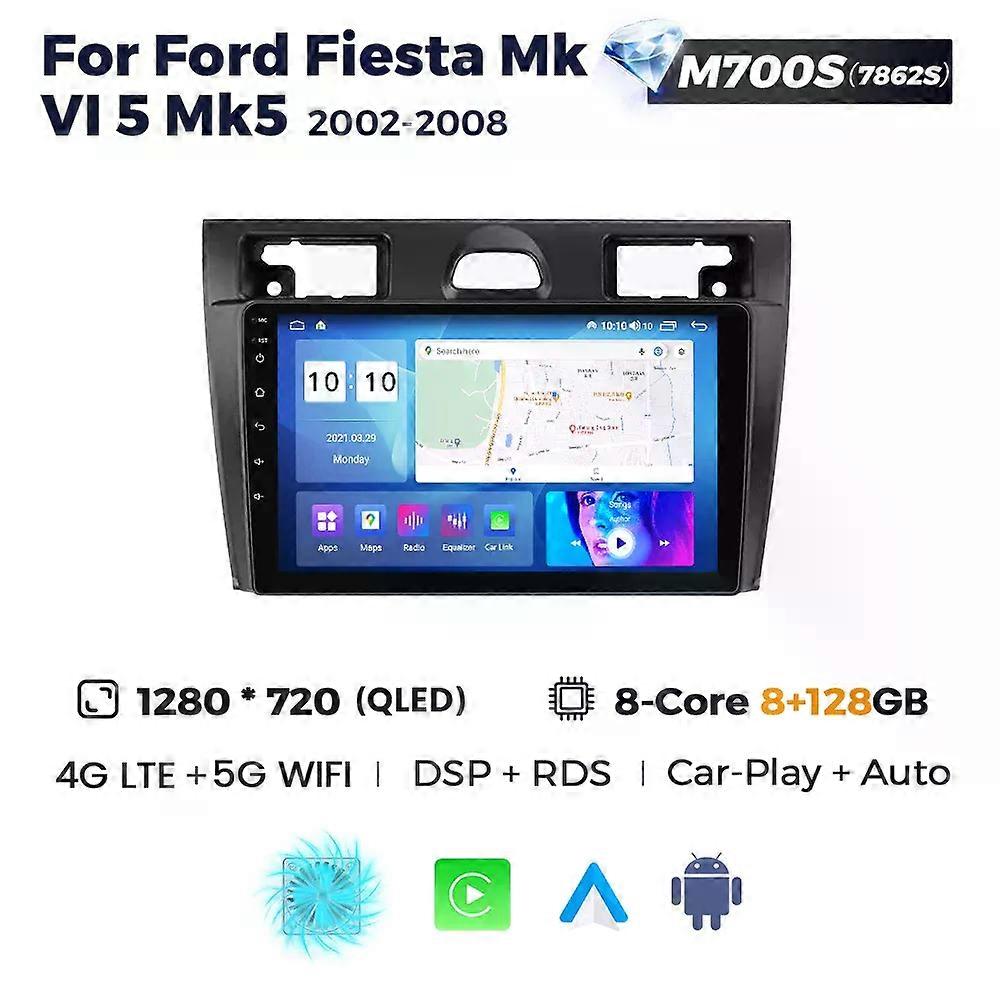 MEKEDE Für Ford Fiesta Mk VI 5 Mk5 2002 - 2008 Auto Radio Multimedia Video Player Navigation GPS Android AUTO Carplay 2din 2 DIN