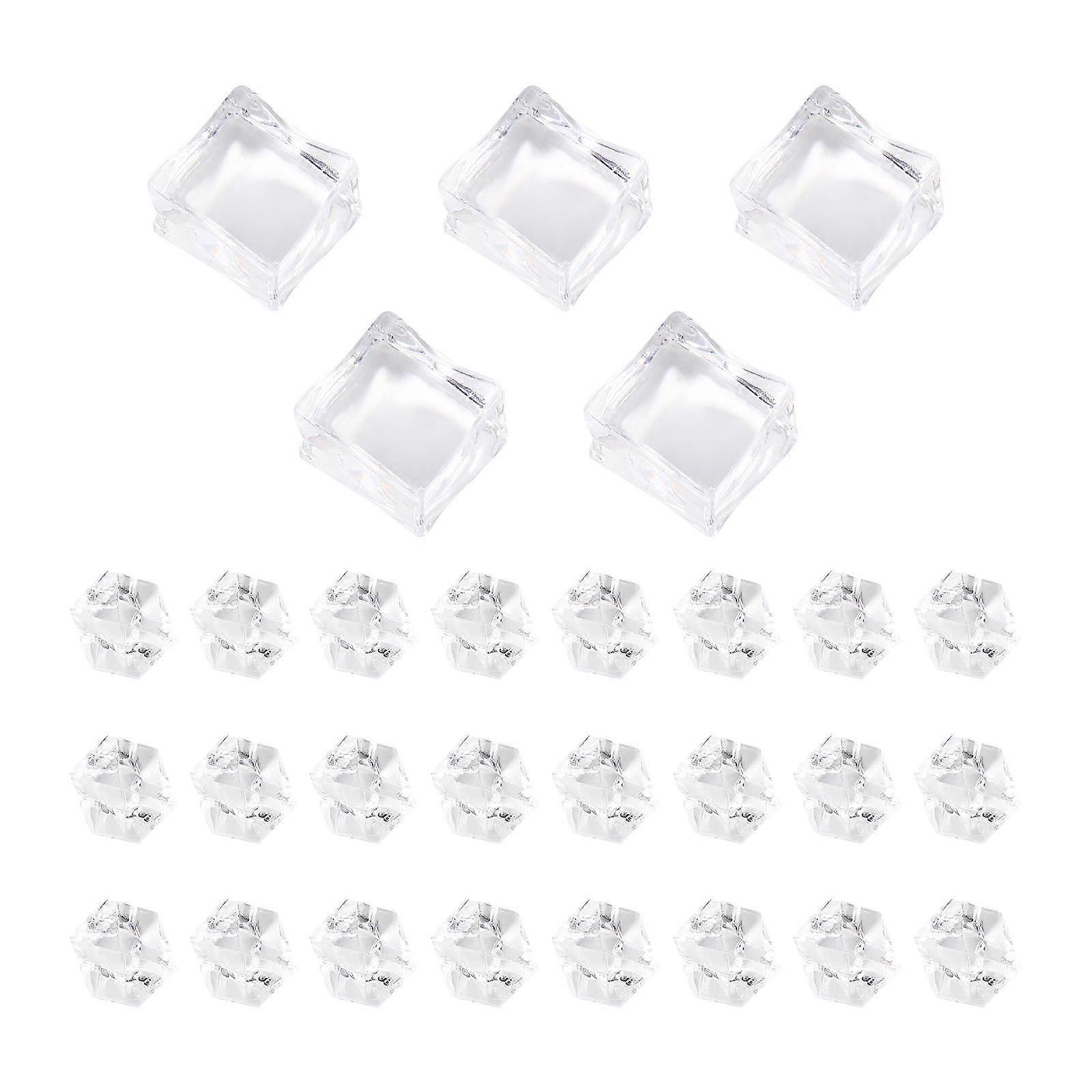 1 Set Faux Ice Cubes Acrylic Ice Cubes Artificial Ice Crushed Rocks Photography Props