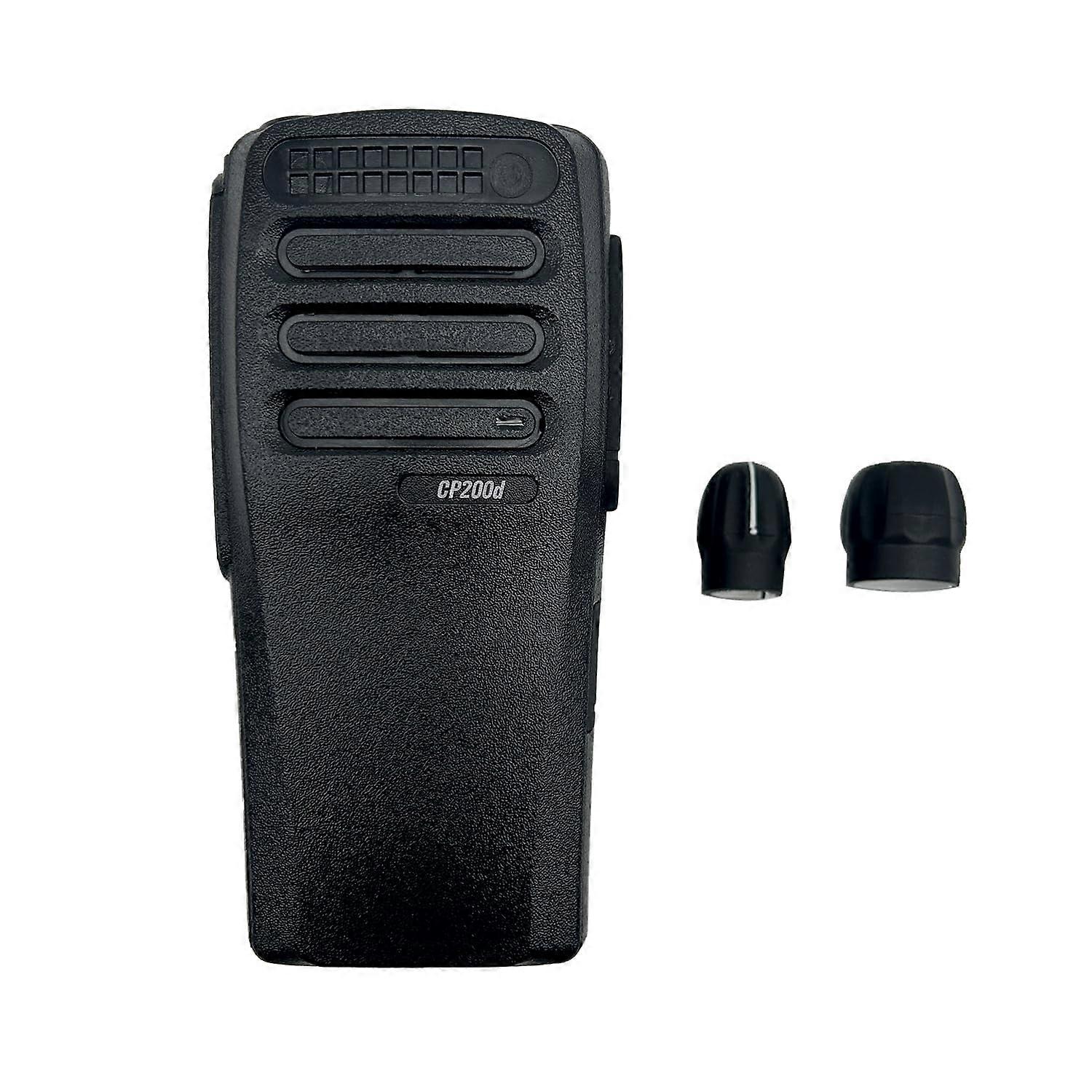 CP200D Housing Case Cover with Speaker and Mic Replacement for Two Way Radio Walkie Talkie Accessories Black (1)
