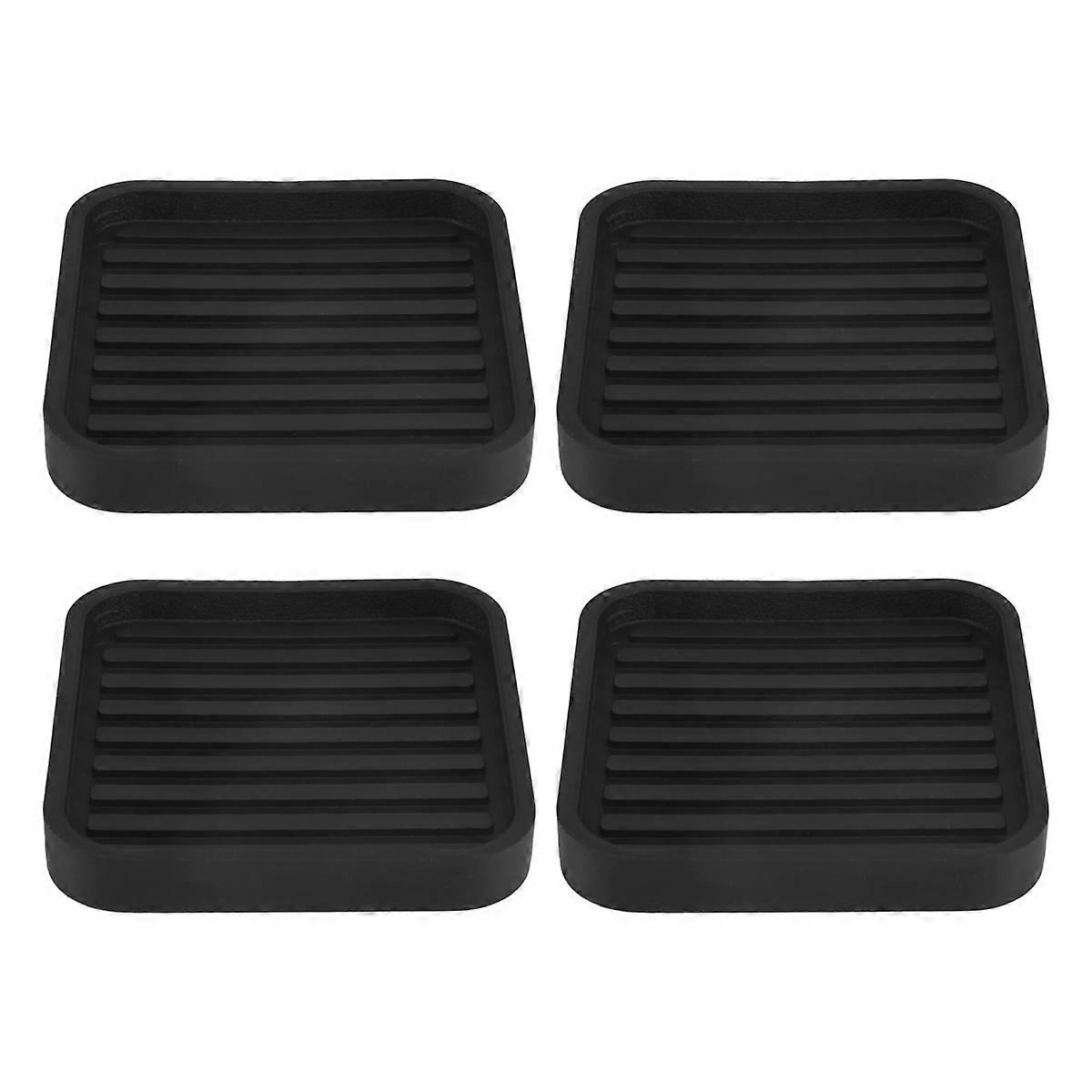 4Pcs Square Rubber Furniture Caster Cups