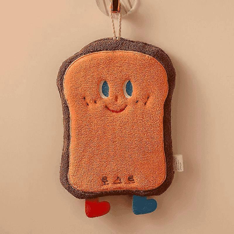 Cute Cartoon Pattern Hanging Towel For Wiping Hands Thickening Absorbent Kawaii Soft Towel With Hanging Loop Bathroom Supplies