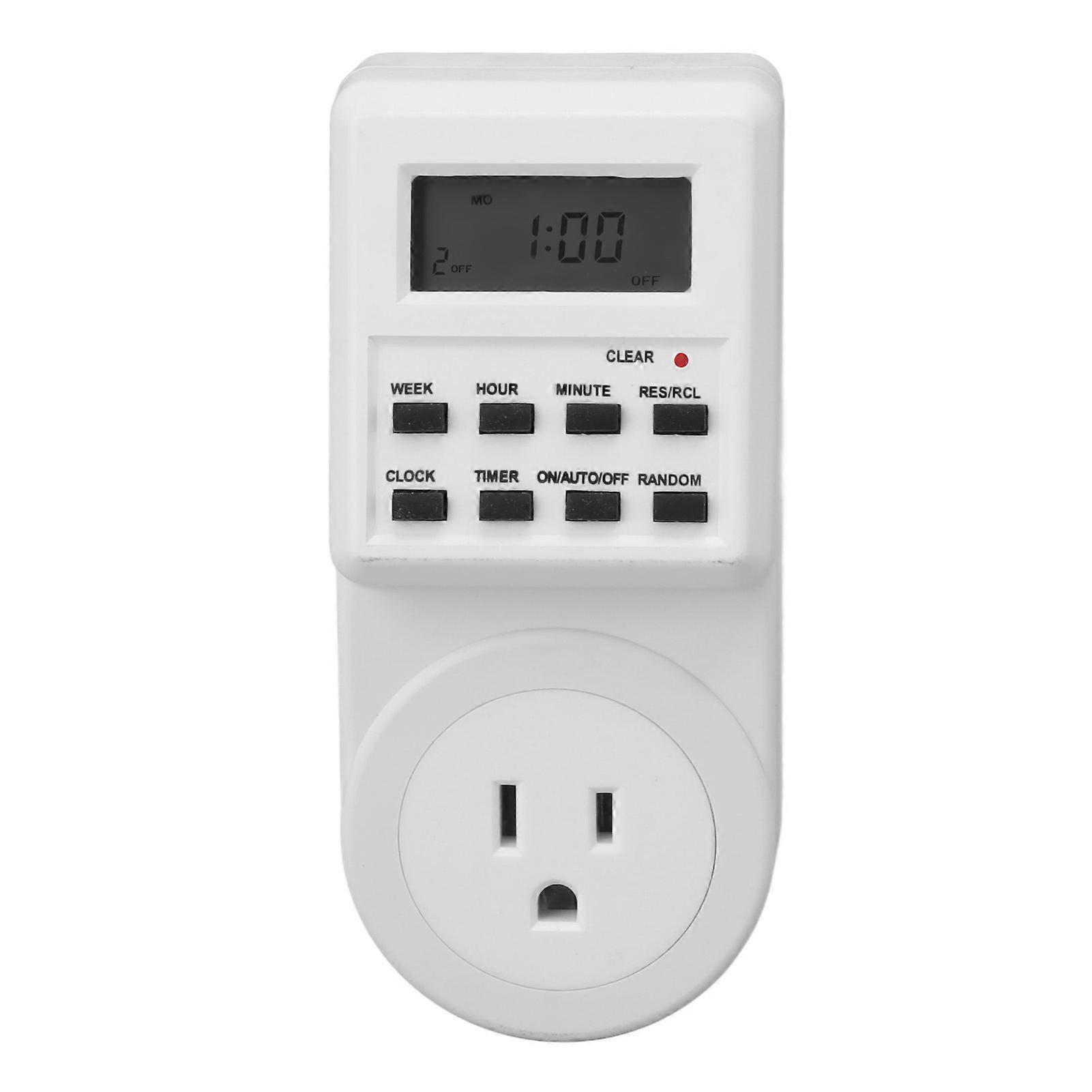 Indoor Mini Outlet Digital Timer Outlet Indoor Timed Switch with Countdown Power Off Protection