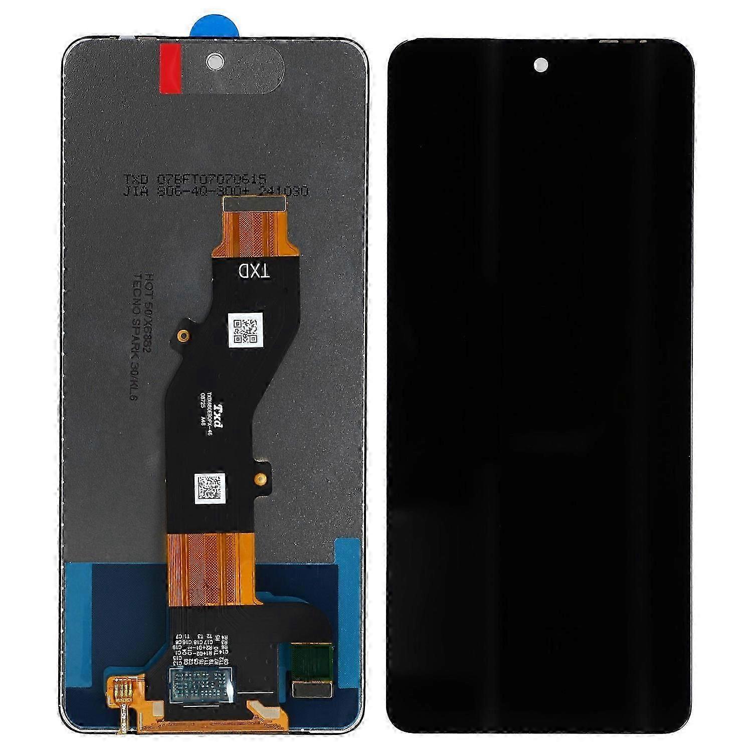 For TECNO Spark 30 4G KL6 Grade C LCD Screen and Digitizer Assembly Replacement Part (Without Logo)