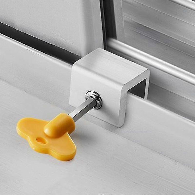 Set Of Sliding Window Latch Window Lock Stopper With Key Home Window Aluminum Alloy Door Frame Lock
