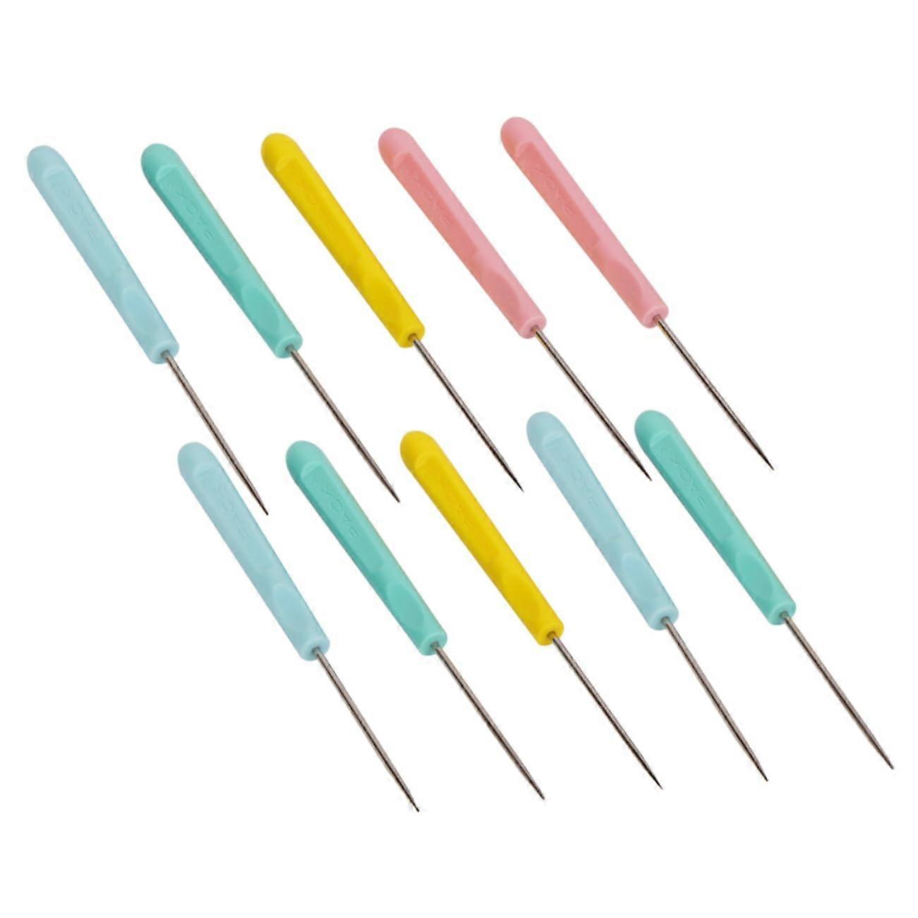 Stitch Markers for Crocheting Knitting 20pcs Plastic Handle Awls DIY Sewing Tool Kit Random Color