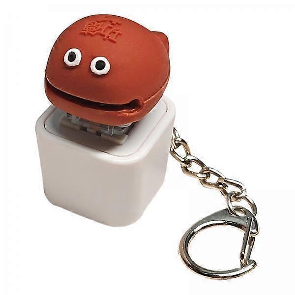 4x 木製キーホルダー カー キーホルダー ボタン フィンガー トイ クリエイティブ キーリング ホルダー バッグ