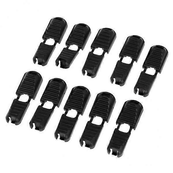 6x 10Pcs Zipper Pull Extension, Black Nylon Cord Replacement for Clothes,