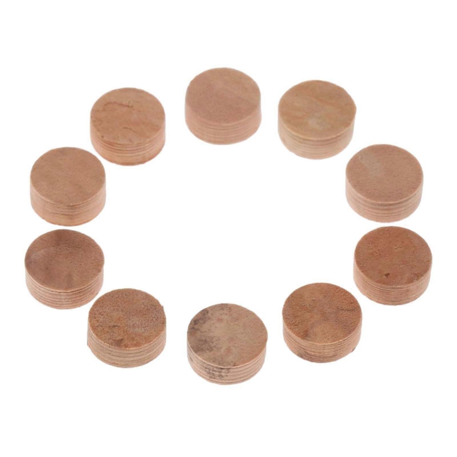 10Pcs Water Key Water Key Spit Valve Cork Pad For Trumpet Trombone Repair Accessories Diameter 9Mm Thickness 4Mm, Khaki