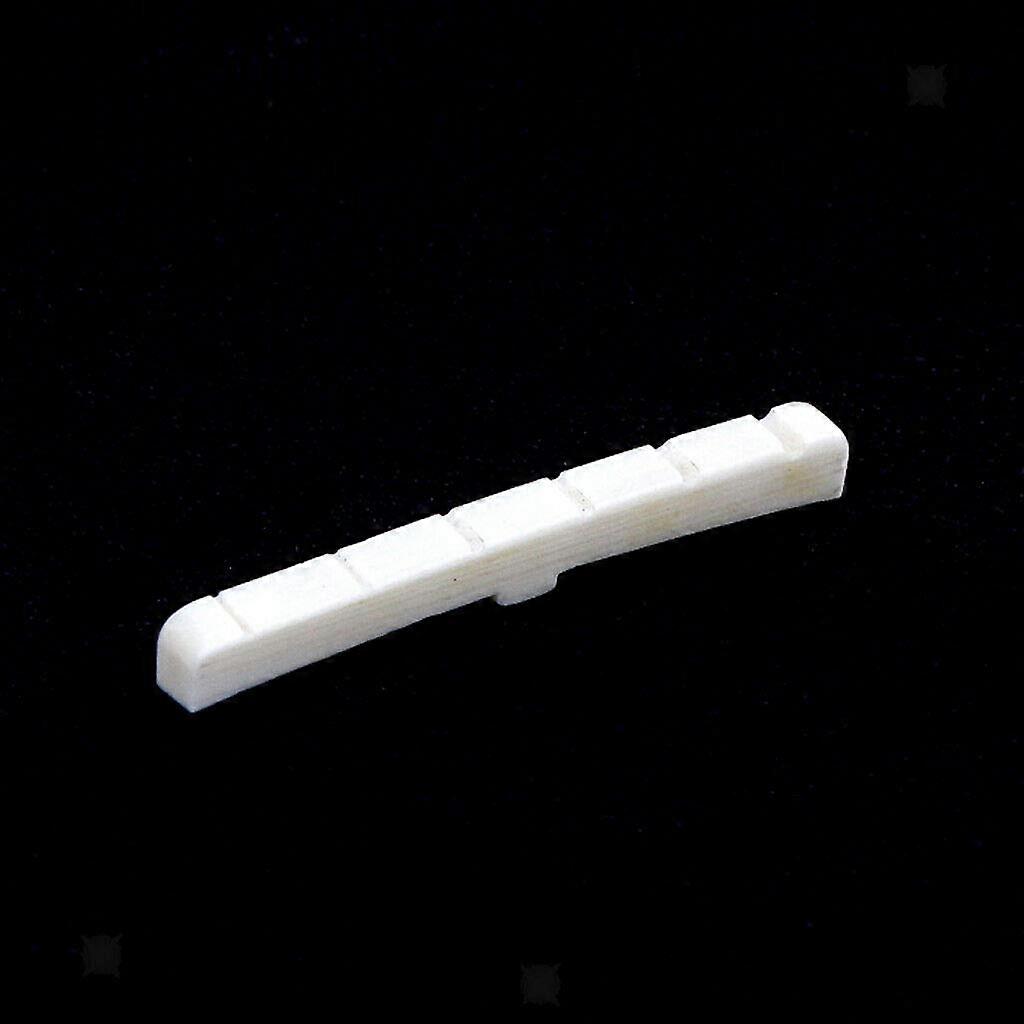 Guitar Parts 6 String Electric Guitar Bone Slotted Nut for Standard Fender Gibson Models, Durable Material