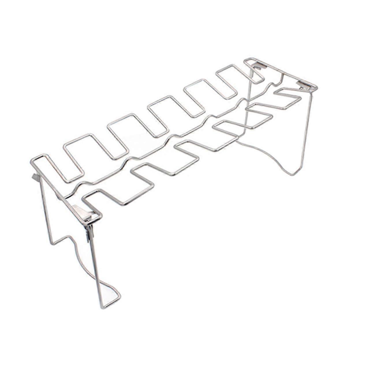 Roasting with stainless fried chicken leg rack grill portable frame silver