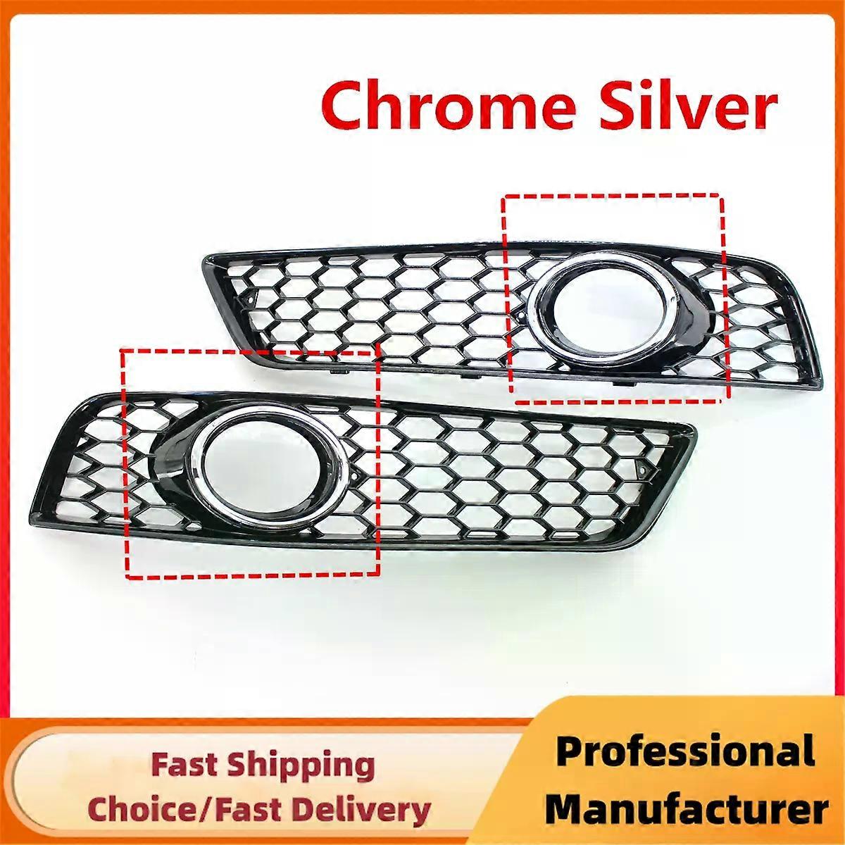 Suitable for A3 8P 2009 2010 2011 2012 2013 Front Bumper Fog Light Racing Grille 1Pair Honeycomb Mesh Fog Lamp Grille Cover