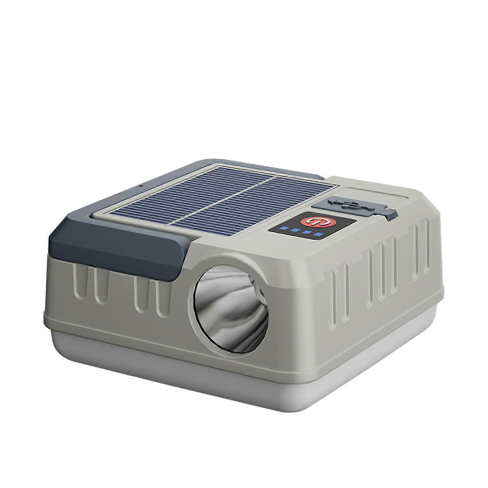 Portable Solar Camping Light Multifunctional Campsite Lantern Flashlight Support 5 Light Modes Power Bank Functions for Outdoor Camping Hiking Tent F