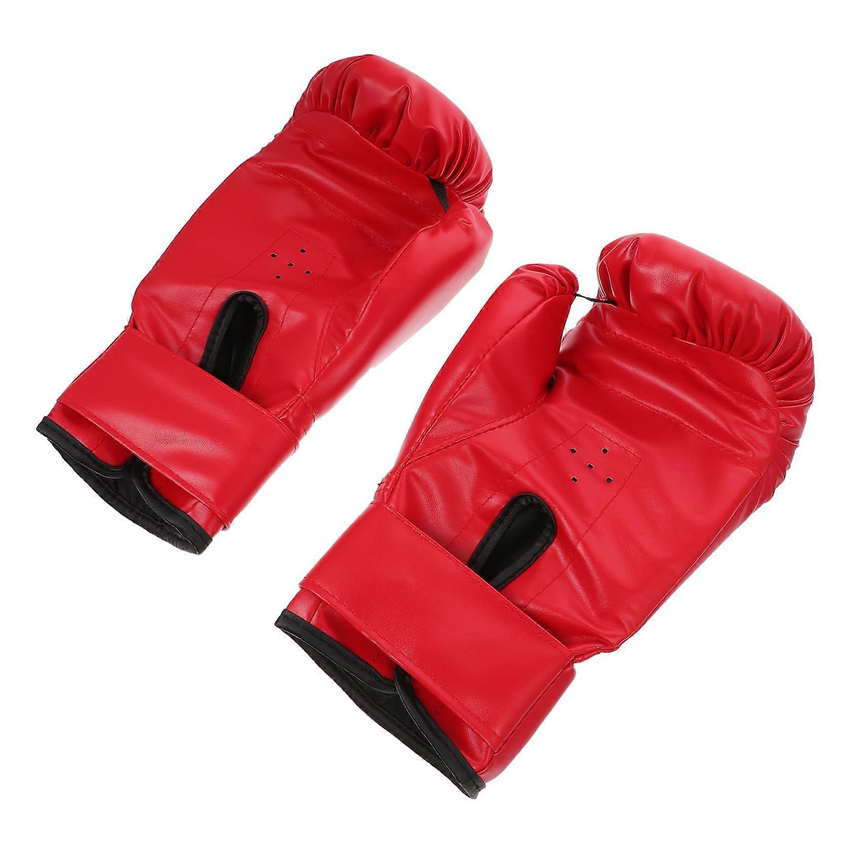 Breathable Lined Boxing Gloves Thai Style For Training With Easy On And Off