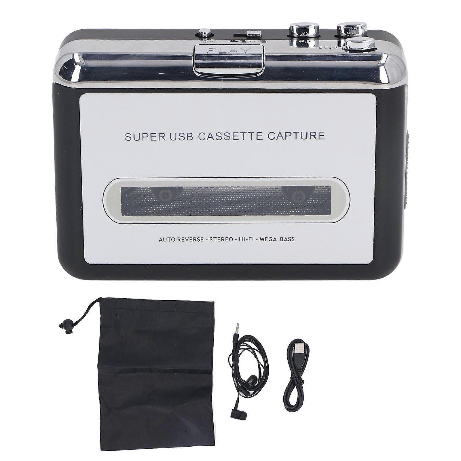 Cassette Tape to MP3 Converter Player USB Portable Adapter Catch Music for CD with Earphone