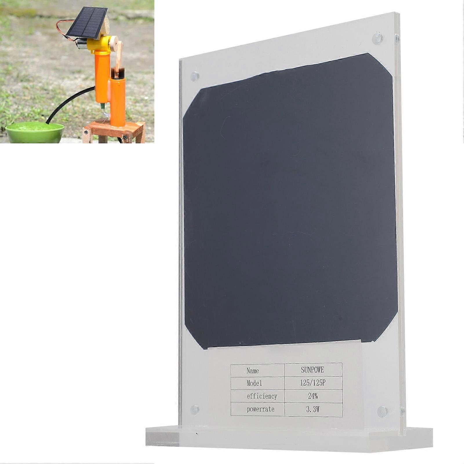 Mini Solar Panel 3.3W Monocrystalline Silicon Acrylic Portable Solar Panel for Science Project School Teaching 