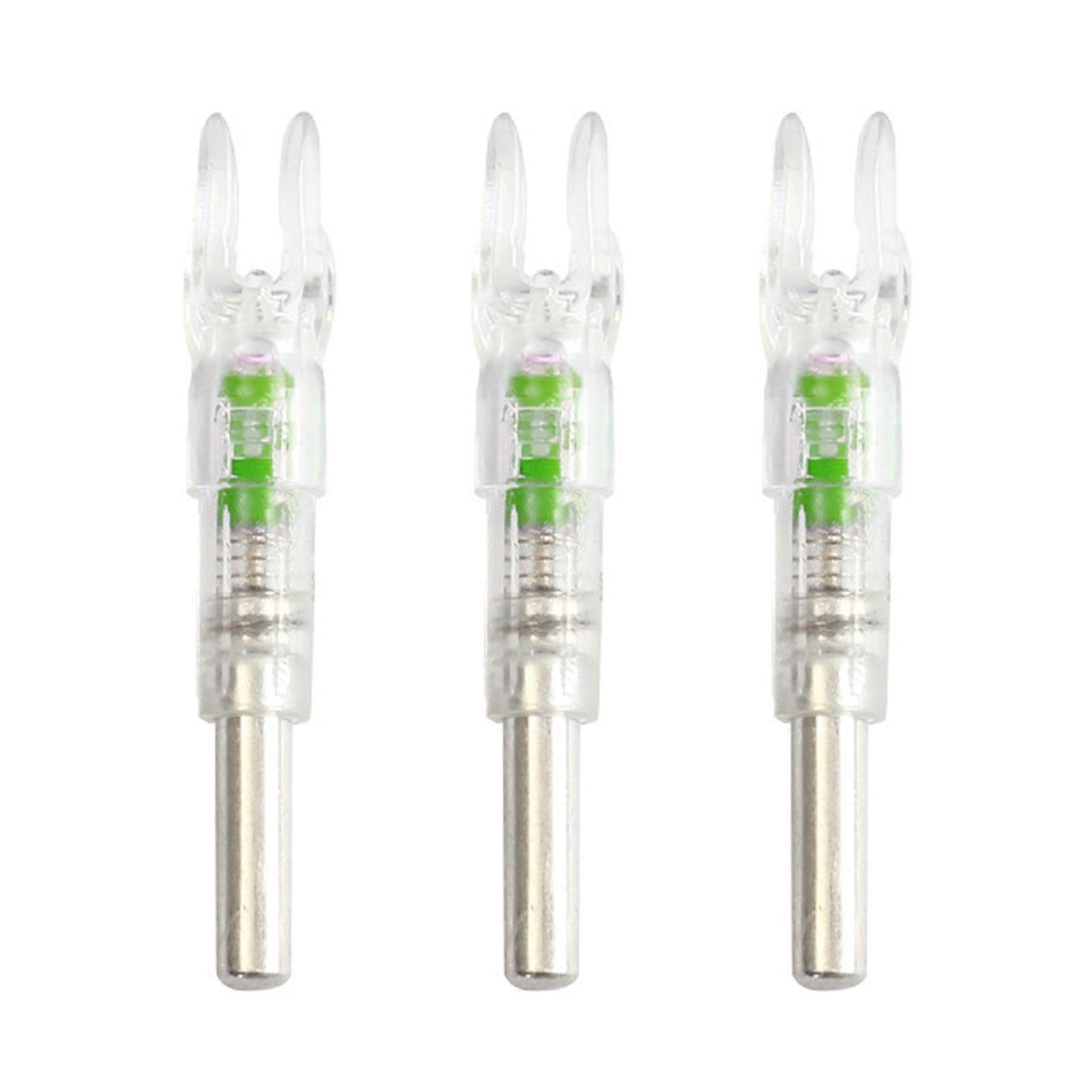 Nocks Iluminados Noturnos para Tiro com Arco 3 Pack 4.5cm para 6.2mm Arrow Automatic PE Light Up Nocks Arco e Flecha Acessórios
