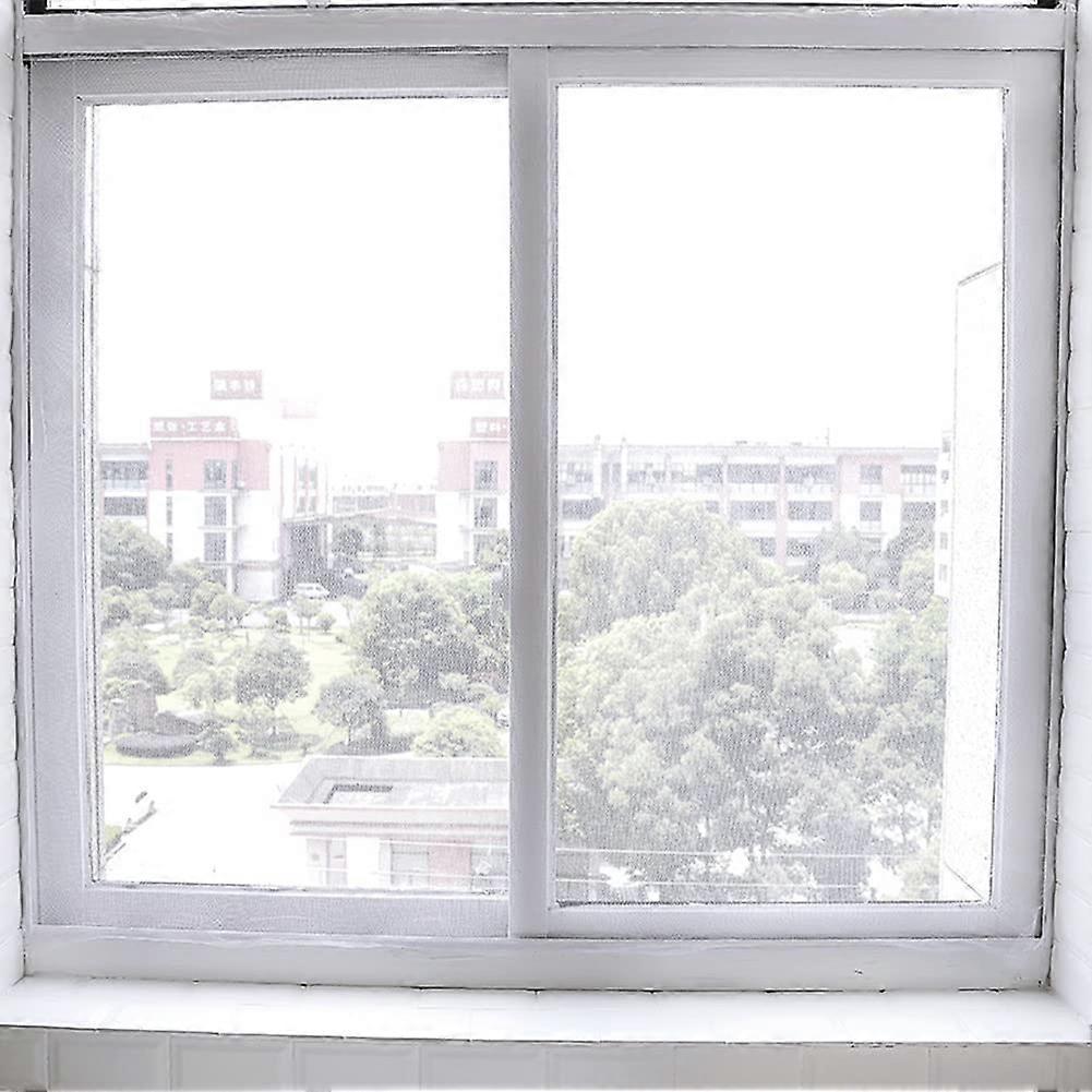 DIY Fly Screen Window Self-Adhesive Mosquito Net With Adhesive Tape 150x130cm White Insect Screen For Room And Kitchen
