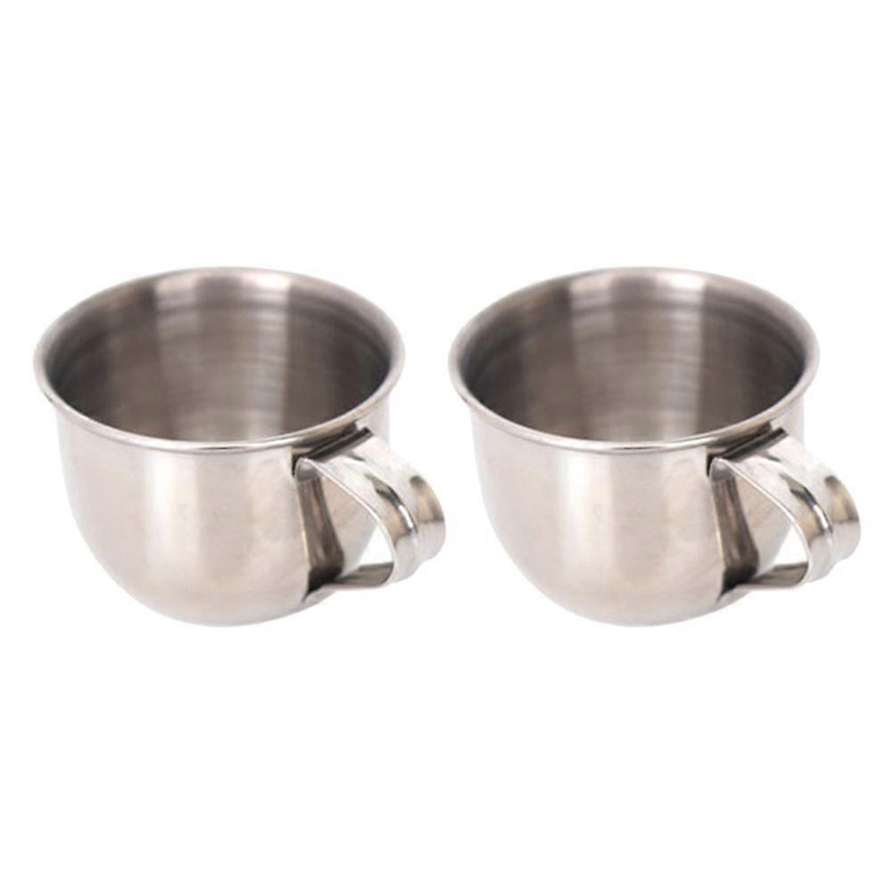 Stainless Steel Sake Cups Set of 2 Rustproof Mugs for Home, Office, or School Use with Tea, Milk, and Beverage Design
