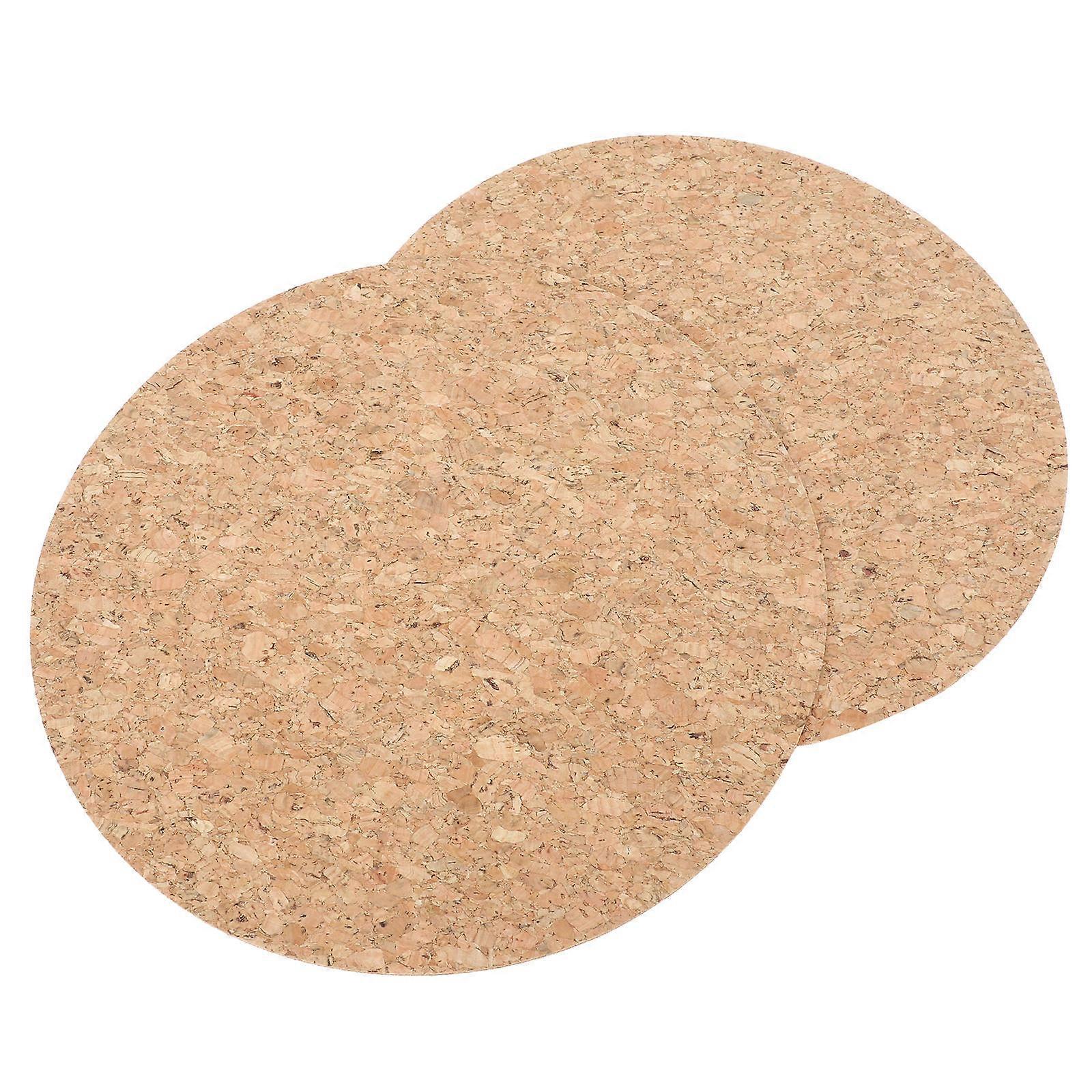 2pcs Double Sided Cork Mouse Pad, Natural Material, Comfortable Surface, Ergonomic Design for Gaming and Office Use