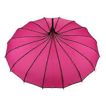 Windproof UV Protection Umbrella with Long Handle for Women