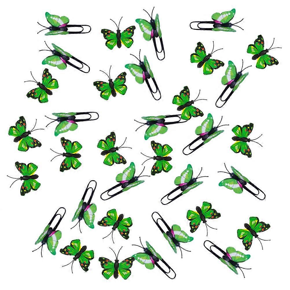 Butterfly Shaped Paper Clips Push Pins Map Marking Home Accessories Assorted Color 40Pcs