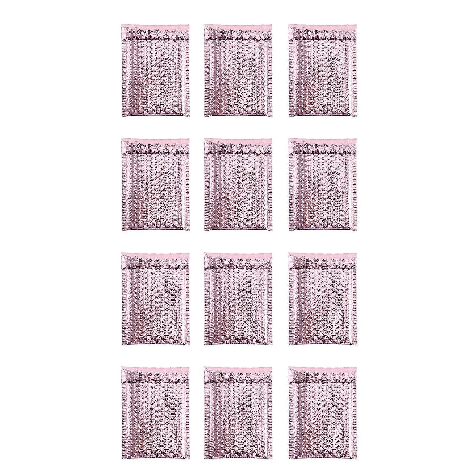 Bubble Mailers Small Padded Envelopes Protecting Delicate Items Rectangular Material 15X20CM Pink 12Pcs