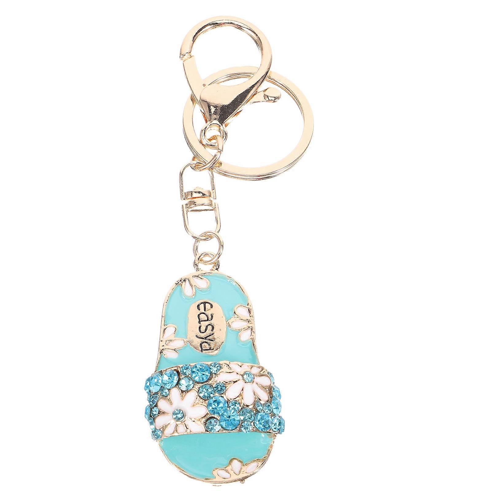 Pendant Keychain Simple and Generous Blue Color Business present 1Set