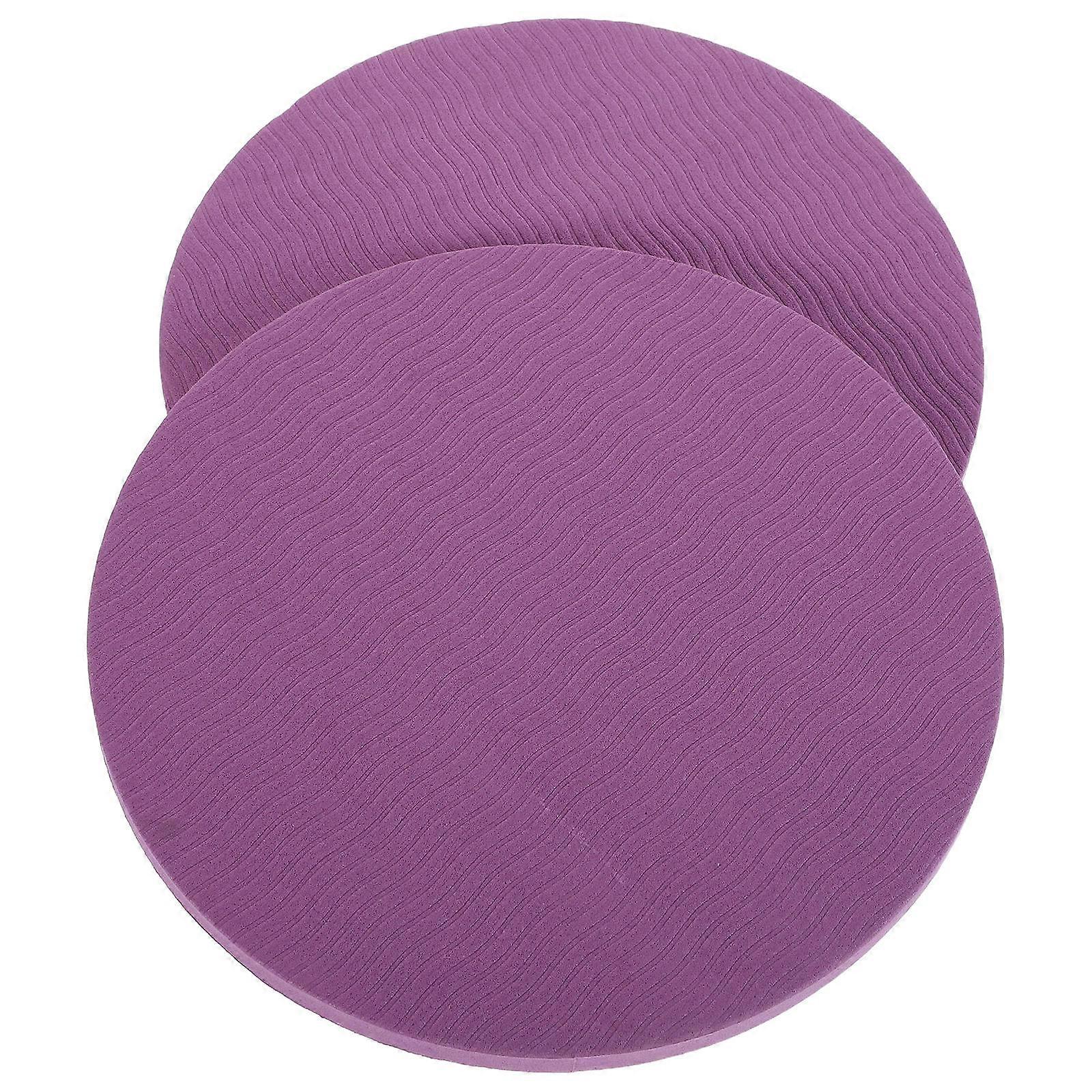 Anti-Slip Yoga Kneeling Mat Purple 18.00X18.00X0.80CM Comfortable Thick Kneeling Pad For Home Use 2Pcs