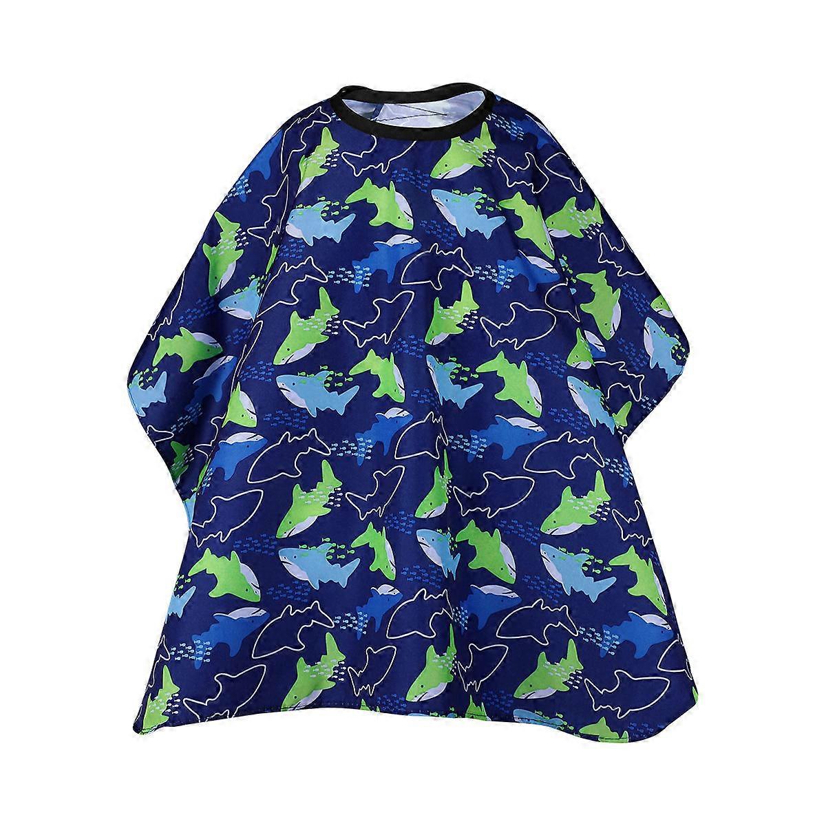 دائم الاطفال تصفيف الشعر كيب Iplusmil للماء الطفل قص الشعر كيب البحر تصميم الأسماك الحلاق صالون تصفيف عباءة زرقاء 1 مجموعة