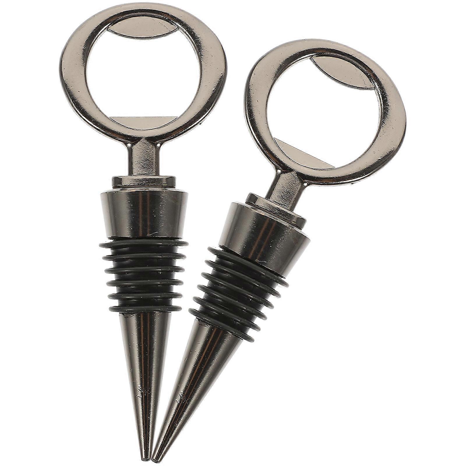 Multi Functional Stoppers Sealing Preserving Freshness Beverage Containers Elegant Appearance 10.7x4x2cm 2Pcs