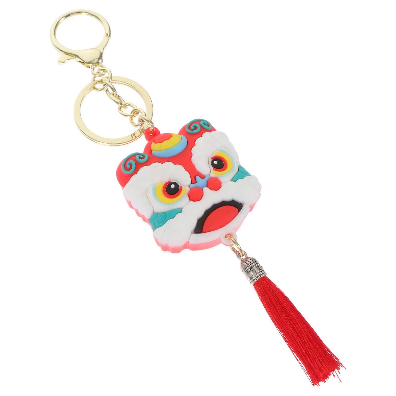 Chinese Style Diy Keychain Themed Appearance Durable Portable Polyester Alloy PVC 1Pcs Keyholder Pendant